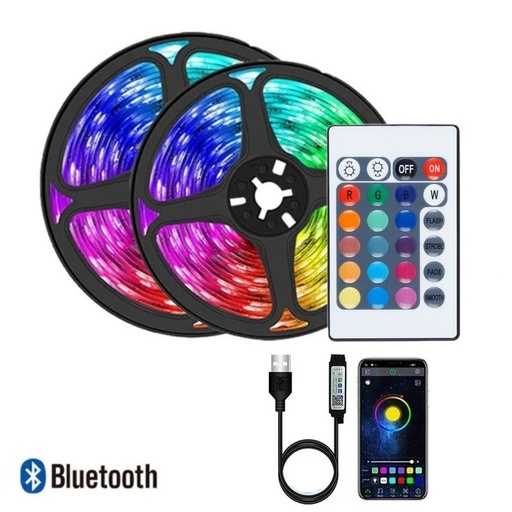 RGB LED strip with remote control and Bluetooth mobile control (3m, type A)