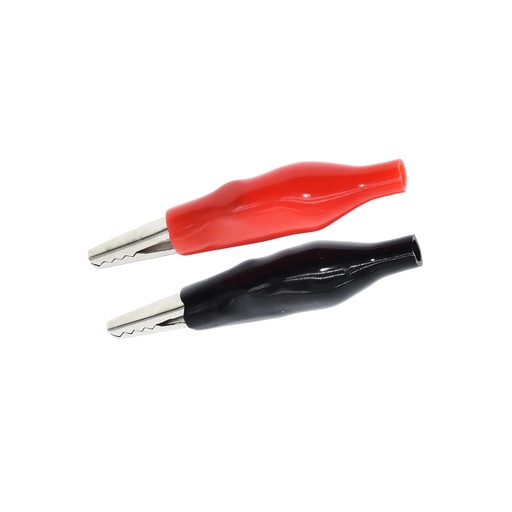 Krokodille Testklemmer – 28 mm (Metalklemme med Plastkappe)