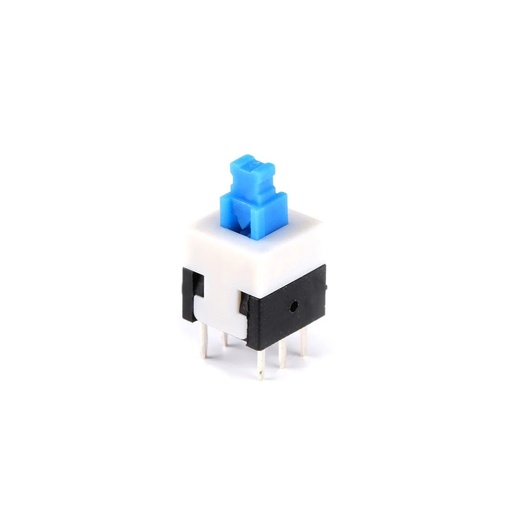 DPDT Mini Push Button Switch – 6-Pin, Latching (8x8x13 mm, Self-locking Type)