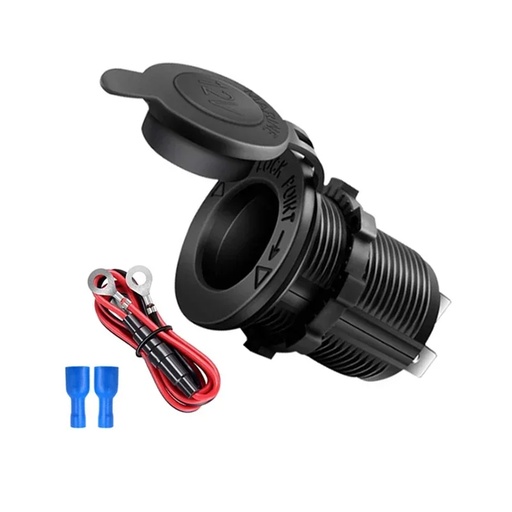 12V 24V Wasserabweisende Zigarettenanzünder Steckdose mit Sicherung, Universell für Auto, Boot, Motorrad, Wohnmobil