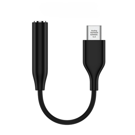 USB-C til 3,5 mm Hovedtelefonstik (sort)